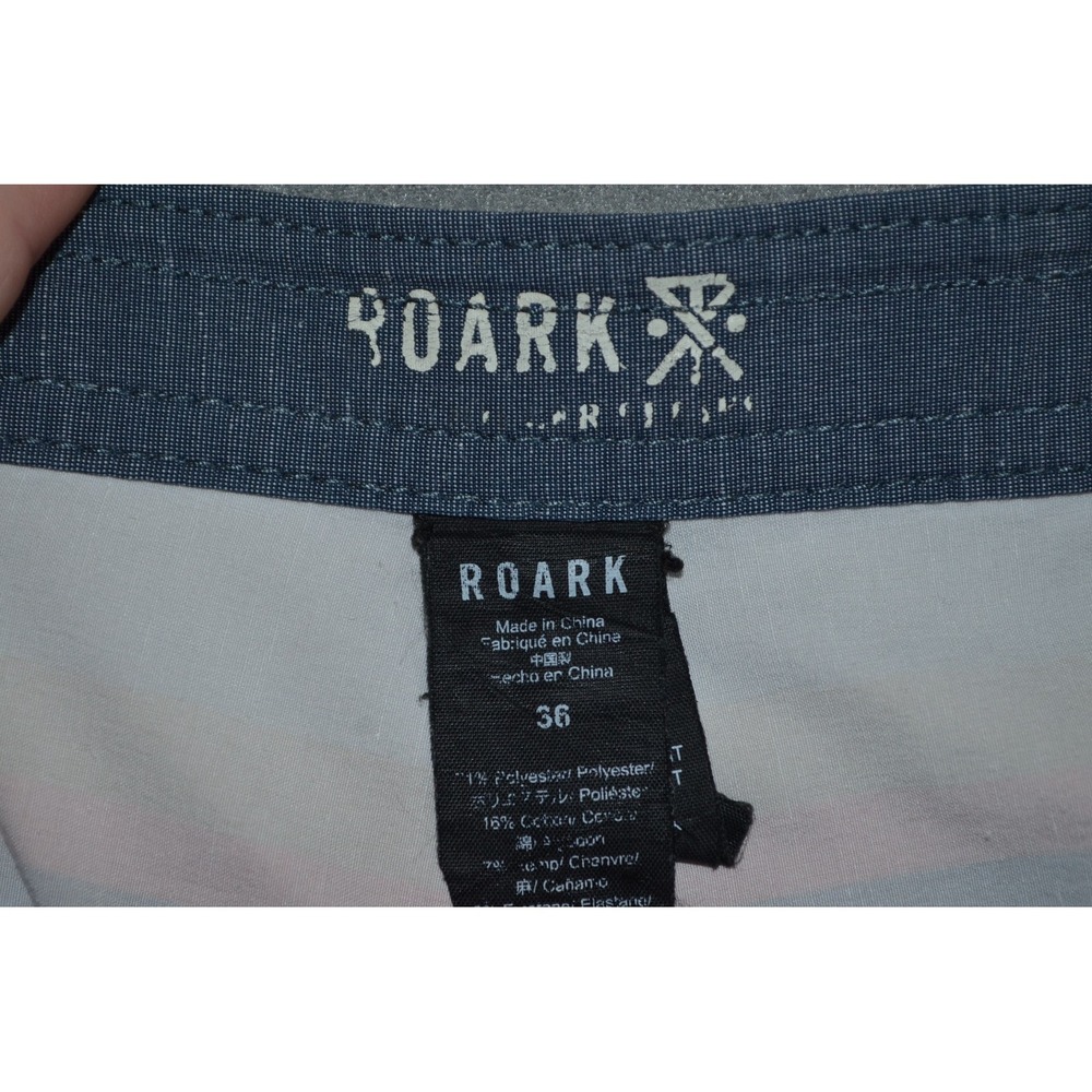 Roark Revival Board Shorts Mens 36 Geometric Surf Trunks Quick Dry Stretch 6" - Picture 5 of 11